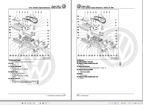 Volkswagen Passat 31 312 315 Workshop Manual 1988 1994 3