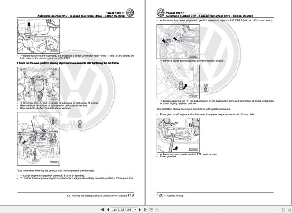 Volkswagen Passat 3B 3B2 3B5 Workshop Manual 1997 2005 3