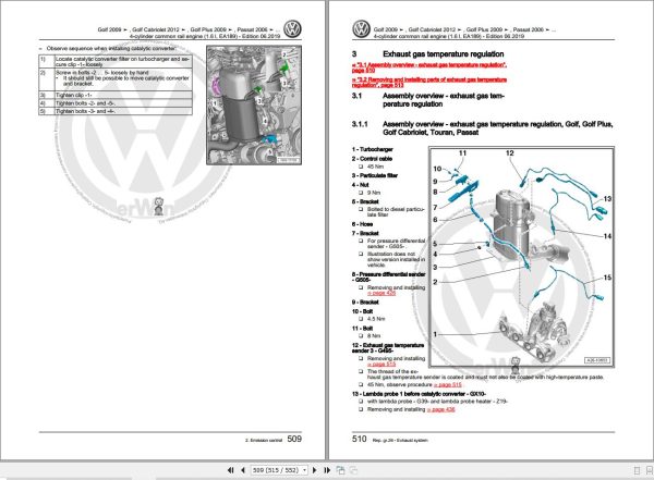 Volkswagen Passat 3C 3C2 3C5 Workshop Manual 2005 2008 2
