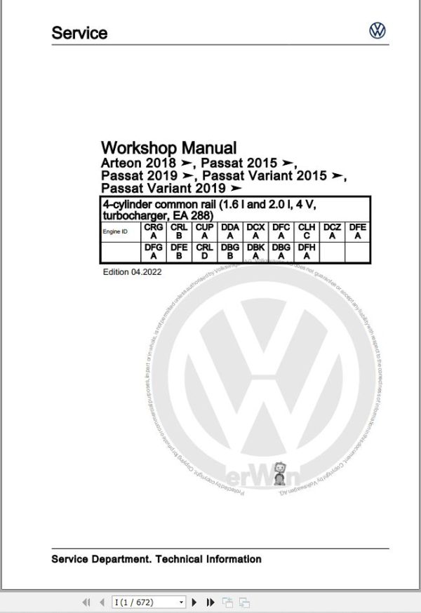 Volkswagen Passat CB CB2 CB5 Workshop Manual 2019 2023 1