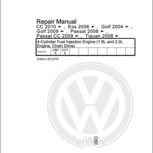 Volkswagen Passat CC 307 Workshop Manual 2008 2017 1