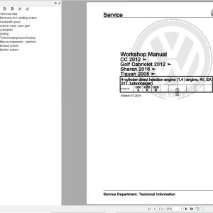 Volkswagen Passat CC 357 358 Workshop Manual 2008 2016 1