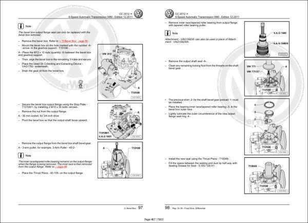 Volkswagen Passat CC 358 Workshop Manual 2008 2017 3