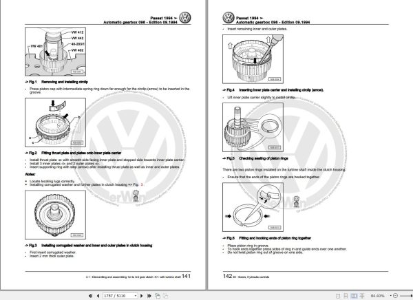 Volkswagen Passat Variant 3A 3A2 3A5 Workshop Manual 1994 1997 3