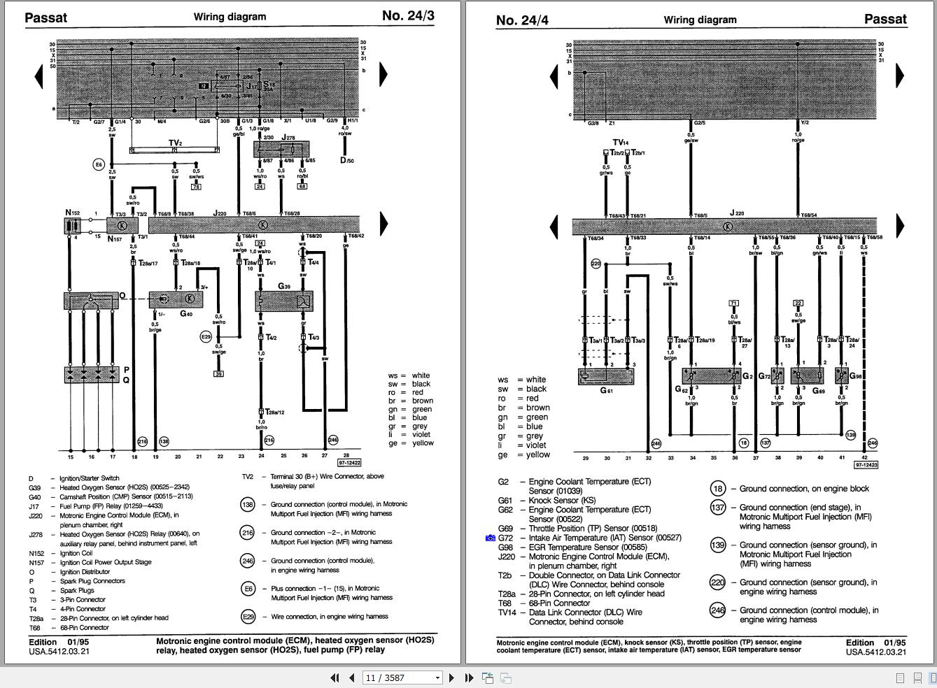 Volkswagen Passat Variant 3A5 Workshop Manual 1995 1997 1