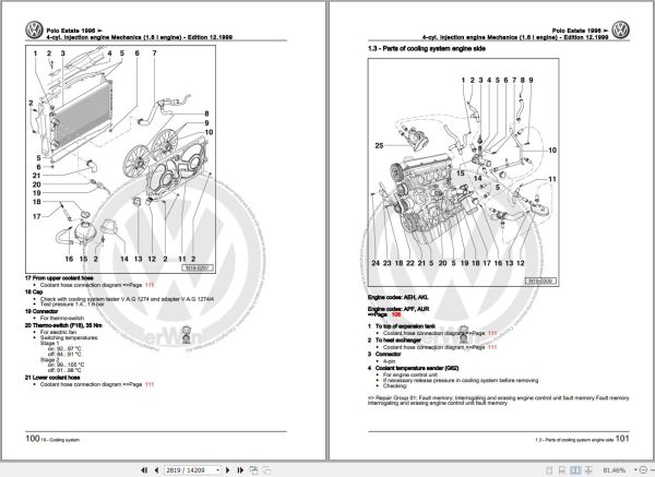 Volkswagen Polo 6N 6N1 6N2 6V 6V2 6V5 Workshop Manual 1994 2002 2
