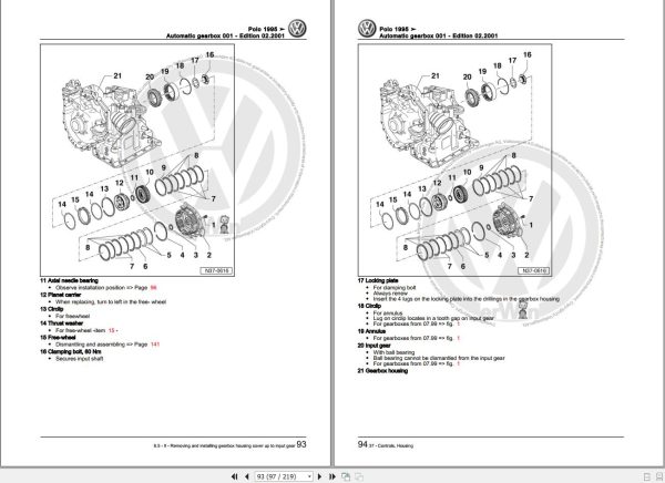 Volkswagen Polo 6N 6N1 6N2 6V 6V2 6V5 Workshop Manual 1995 2002 3