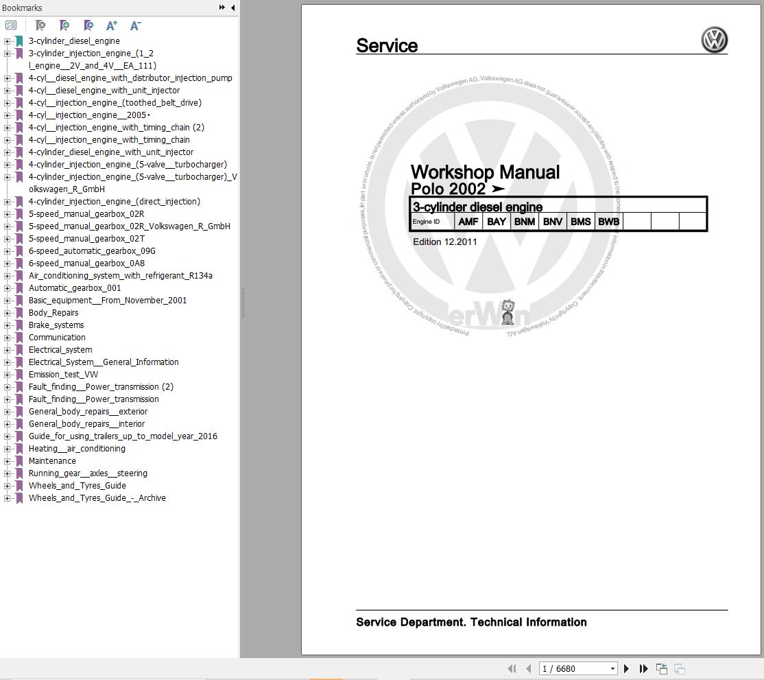 Volkswagen Polo 9N 9N1 Workshop Manual 2002 2005 1