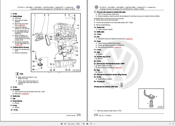 Volkswagen Scirocco 13 135 136 137 138 Workshop Manual 2008 2015 2