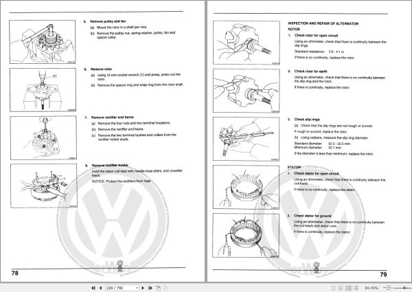 Volkswagen Taro 7A 7AE 7AG 7AX Workshop Manual 1989 1997 2