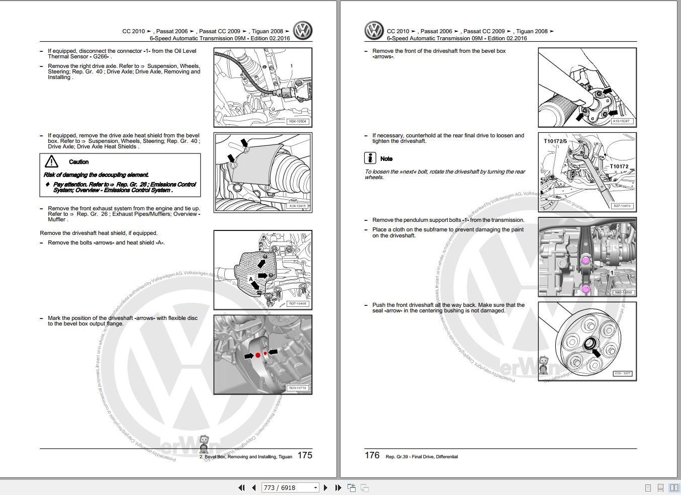 Volkswagen Tiguan 5N1 Workshop Manual 2009 2012 1