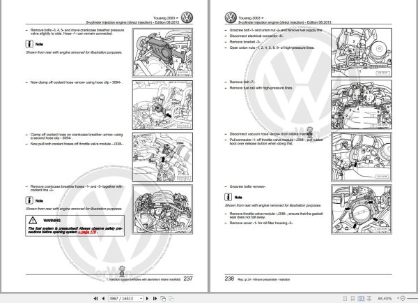 Volkswagen Touareg 7L 7L6 7LA 7P 7P5 7P6 Workshop Manual 2003 2019 2