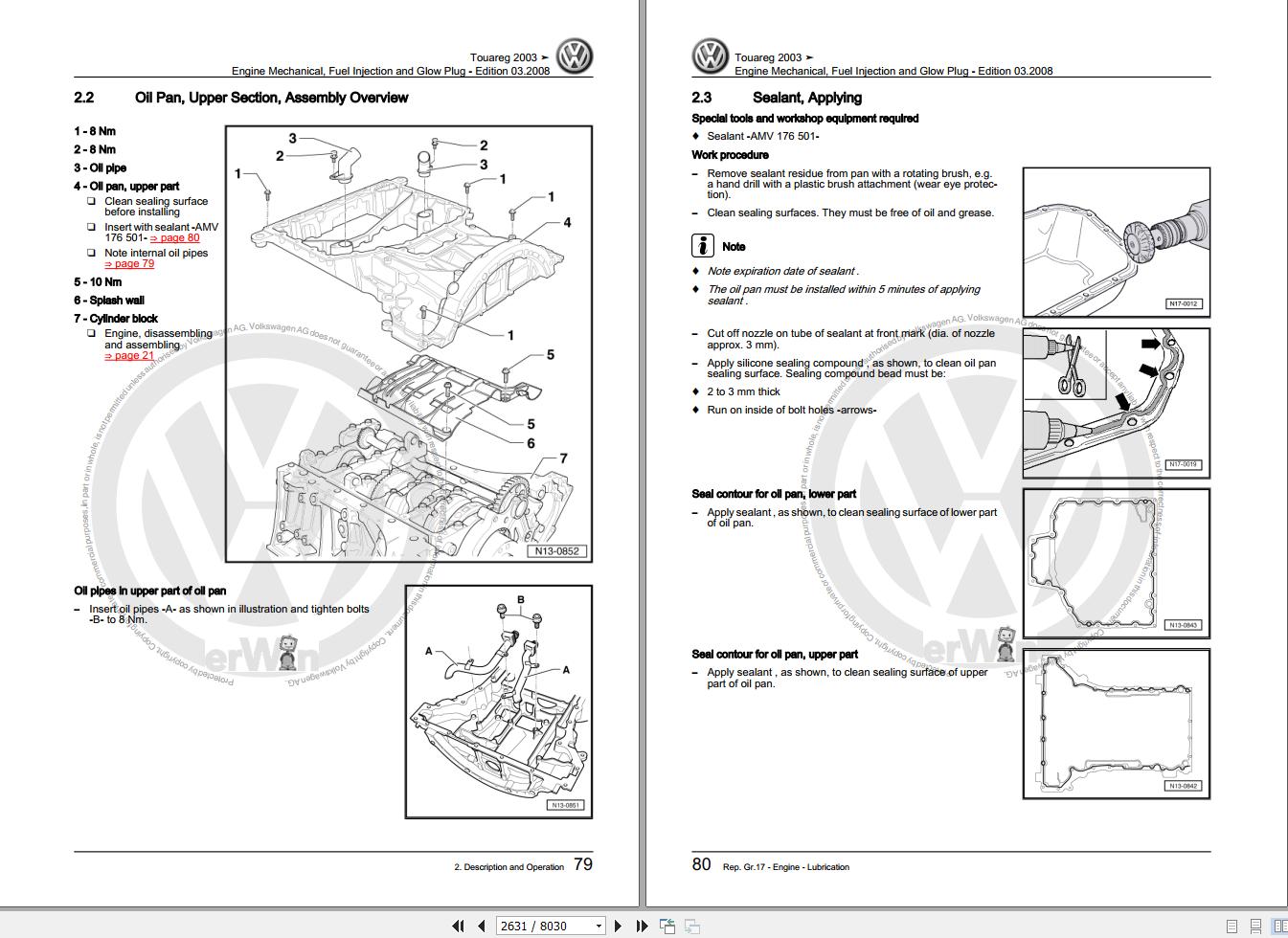 Volkswagen Touareg 7L6 Workshop Manual 2005 2011 1