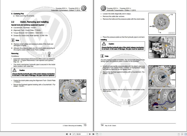 Volkswagen Touareg 7P Workshop Manual 2010 2018 1