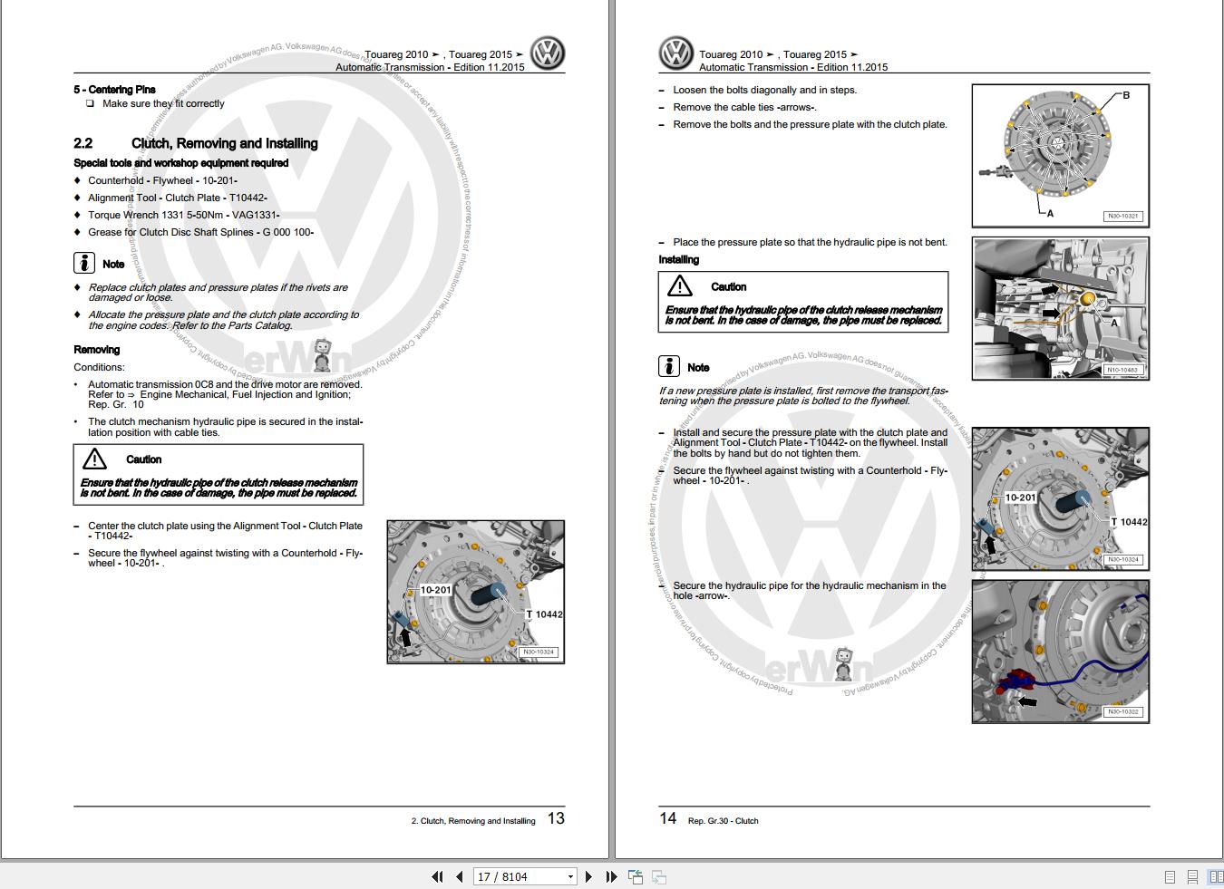 Volkswagen Touareg 7P Workshop Manual 2010 2018 1