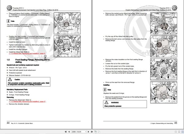 Volkswagen Touareg 7P Workshop Manual 2010 2018 2