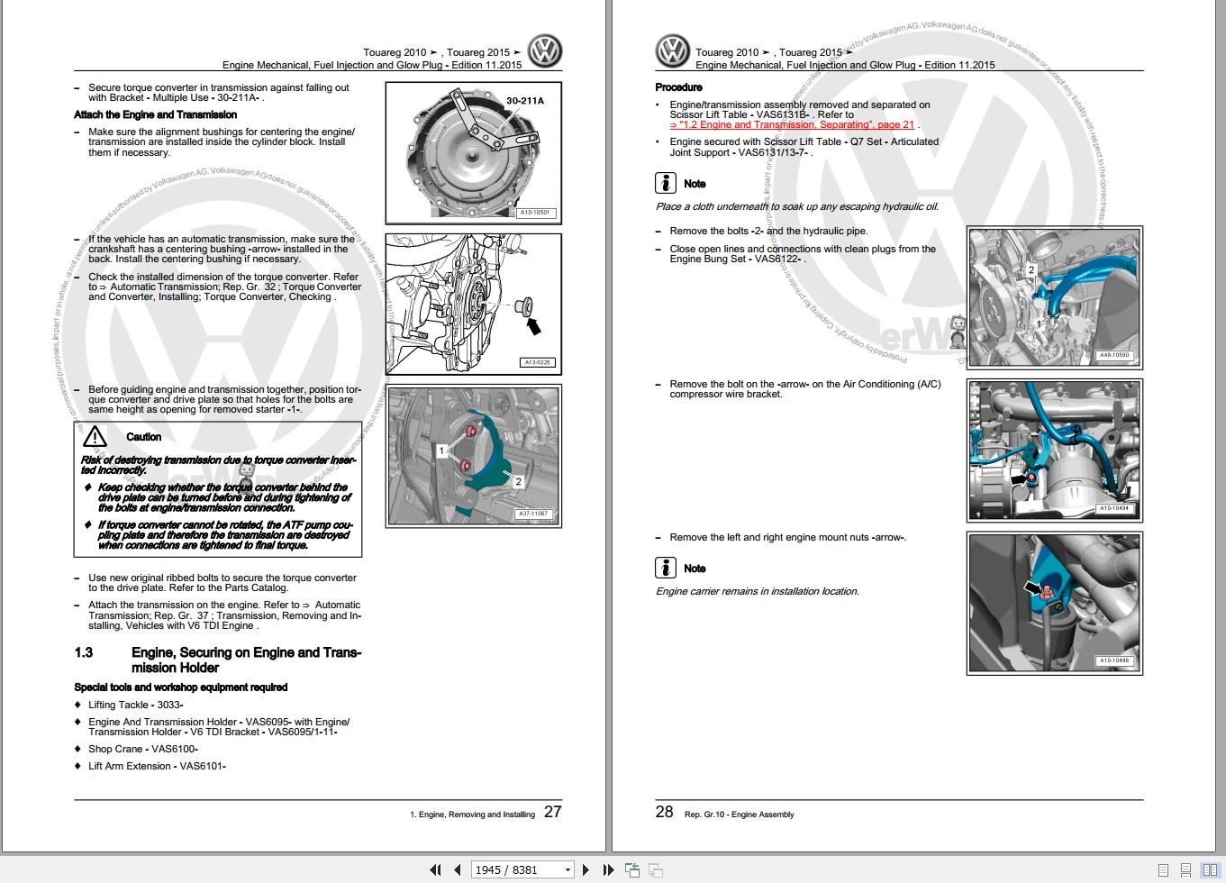 Volkswagen Touareg 7P5 Workshop Manual 2011 2015 1