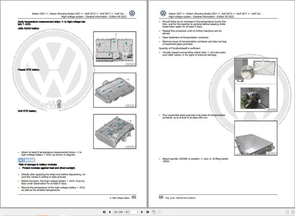 Volkswagen Touareg CR CR7 Workshop Manual 2018 2023 2