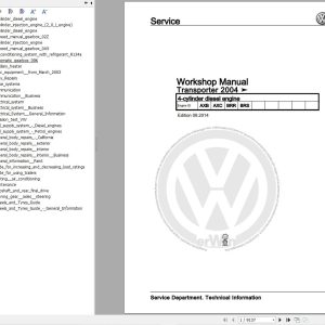 Volkswagen Transporter Workshop Manual 2003 2008 1