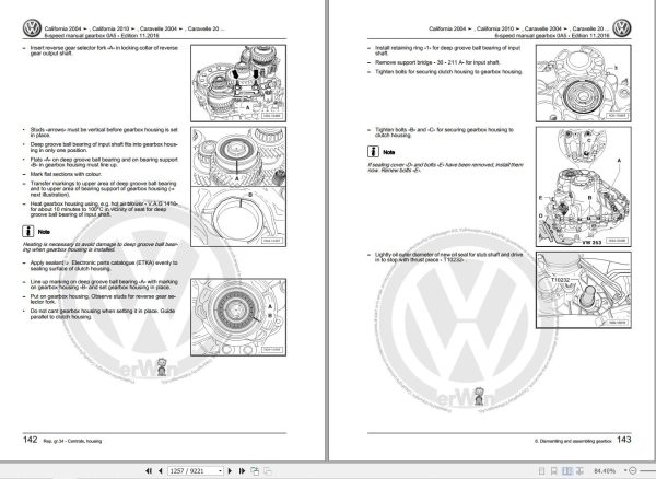 Volkswagen Transporter Workshop Manual 2009 2016 2