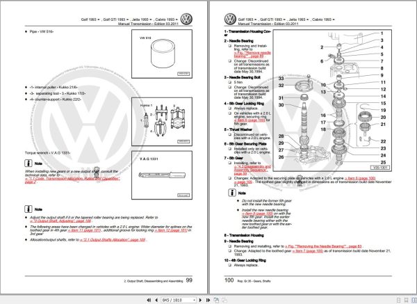 Volkswagen Vento 1H2 Workshop Manual 2010 2017 2