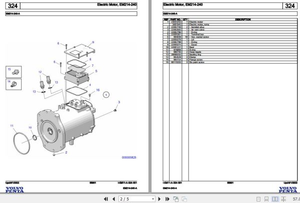 Volvo Penta Industrial Electric Installations Parts Catalog 2