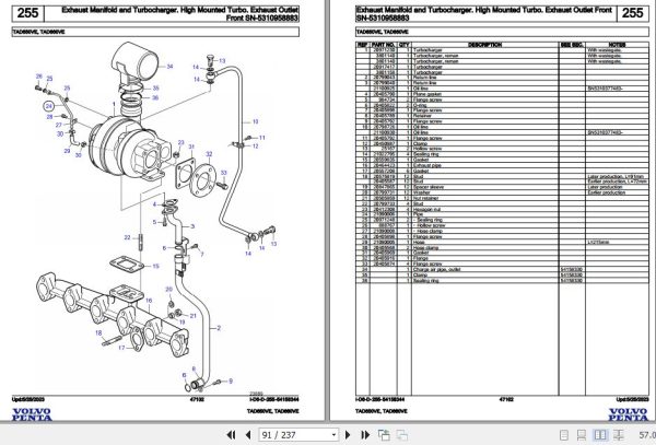 Volvo Penta Industrial Engine TAD650VE TAD660VE Parts Catalog 2