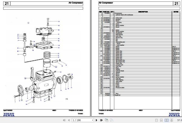 Volvo Penta Industrial Engine TD120C Parts Catalog 1