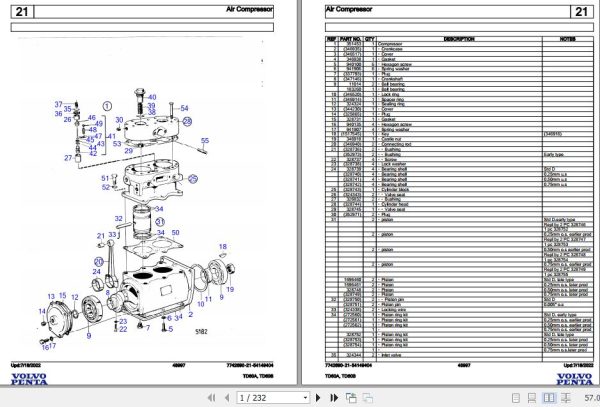 Volvo Penta Industrial Engine TD60A TD60B Parts Catalog 1