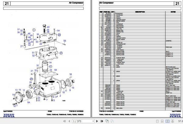 Volvo Penta Industrial Engine TD60D to TID60DG Parts Catalog 1