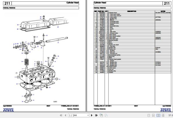 Volvo Penta Industrial Engine TD610G TWD610G Parts Catalog 1