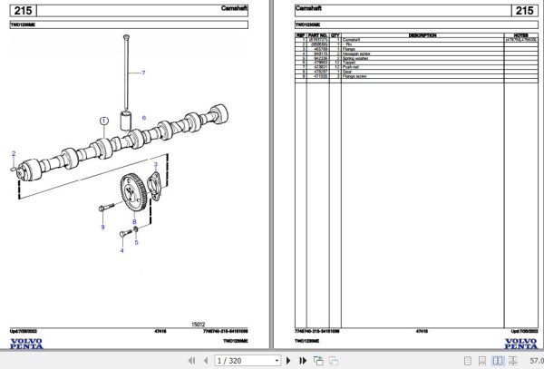 Volvo Penta Industrial Engine TWD1230ME Parts Catalog 1
