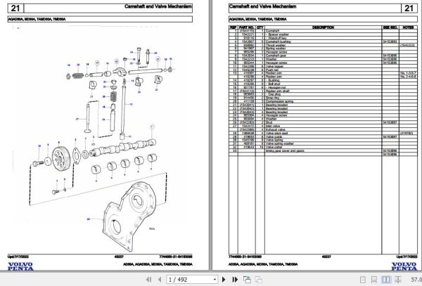 Volvo Penta Marine Diesel Engines AD30A to TMD30A Parts Catalog 1