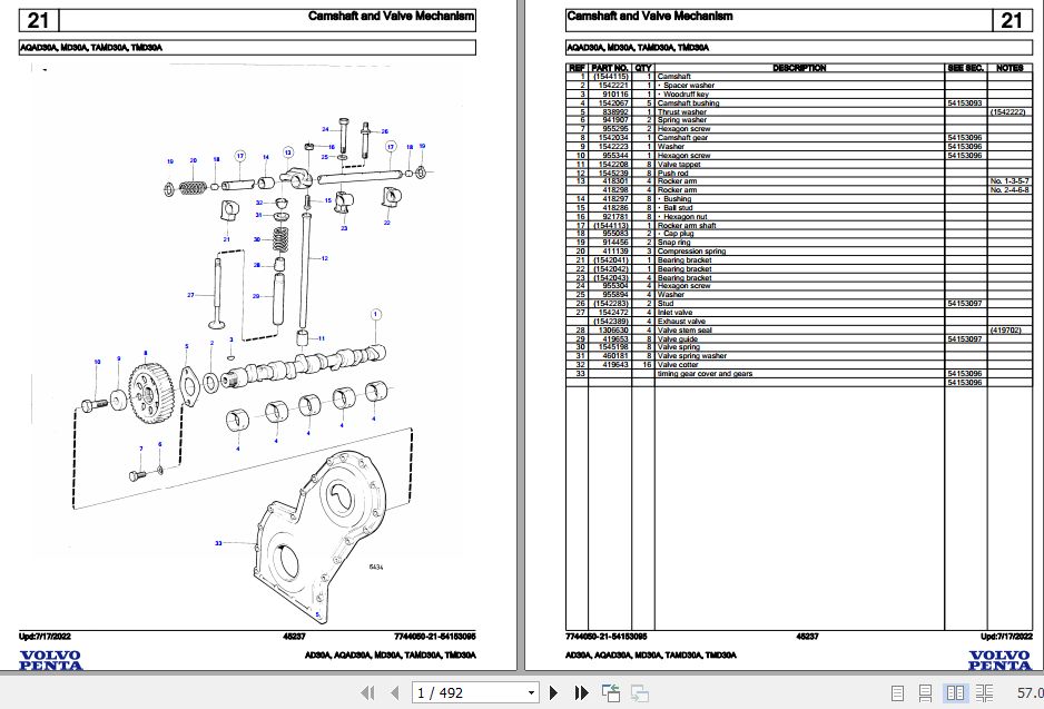 Volvo Penta Marine Diesel Engines AD30A to TMD30A Parts Catalog 1