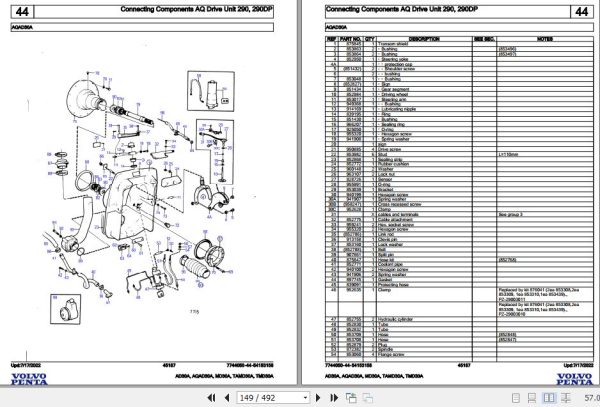 Volvo Penta Marine Diesel Engines AD30A to TMD30A Parts Catalog 2