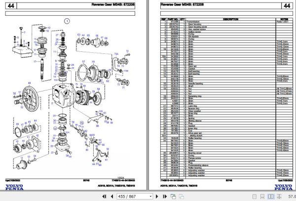 Volvo Penta Marine Diesel Engines AD31B to TMD31B Parts Catalog 2