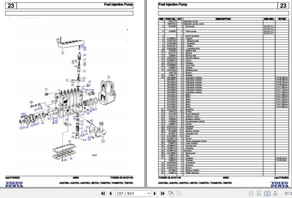 Volvo Penta Marine Diesel Engines AQD70BL to TMD70C Parts Catalog 2