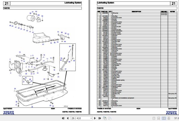 Volvo Penta Marine Diesel Engines AQD70D to TAMD70E Parts Catalog 2