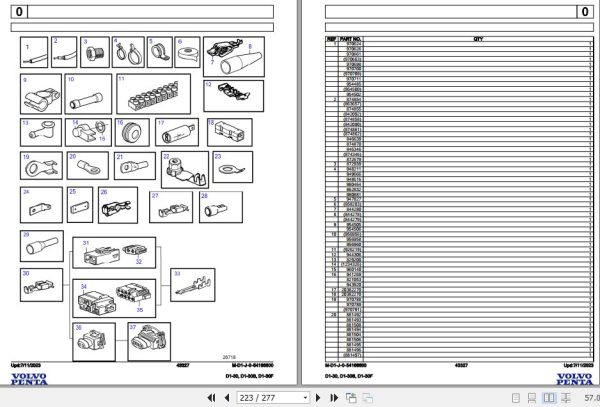 Volvo Penta Marine Diesel Engines D1 30 D1 30B D1 30F Parts Catalog 2