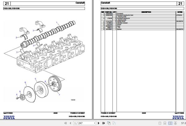 Volvo Penta Marine Diesel Engines D12D A MG D12D E MG Parts Catalog 1