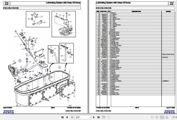 Volvo Penta Marine Diesel Engines D12D A MG D12D E MG Parts Catalog 2