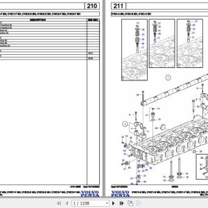 Volvo Penta Marine Diesel Engines D16C1 E MG to D16C C MH Parts Catalog 1