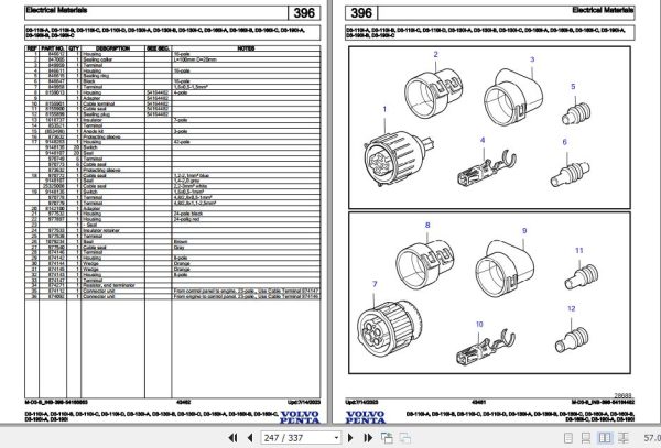 Volvo Penta Marine Diesel Engines D3 110I A to D3 190I Parts Catalog 2