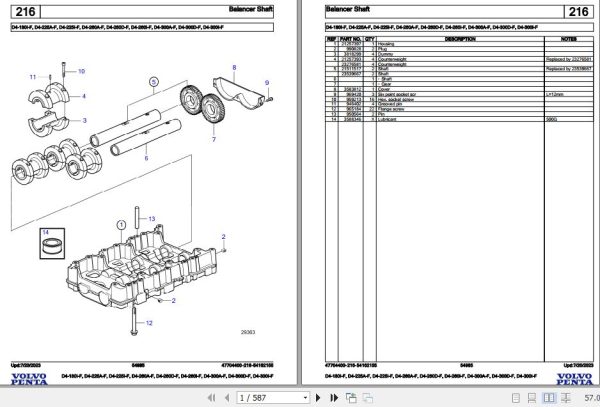 Volvo Penta Marine Diesel Engines D4 180I F to D4 300I F Parts Catalog 1