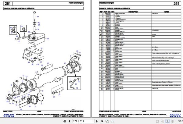 Volvo Penta Marine Diesel Engines KAD300 A to TAMD4 Parts Catalog 2