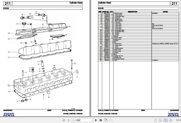 Volvo Penta Marine Diesel Engines KAD42B KAMD42B TAMD42B Parts Catalog 1