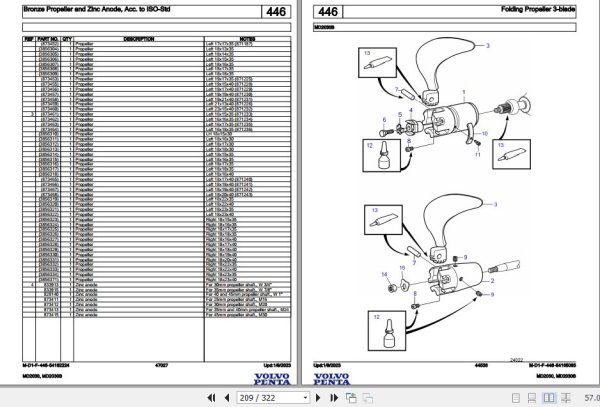 Volvo Penta Marine Diesel Engines MD2030 MD2030B Parts Catalog 2
