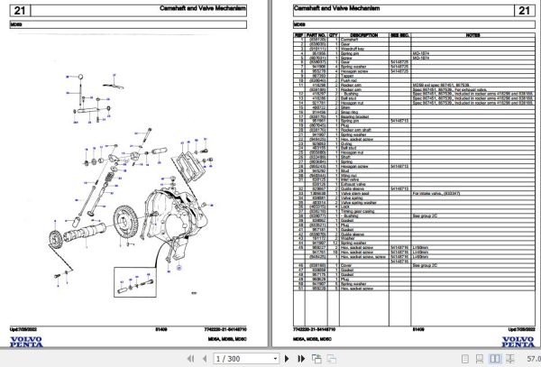 Volvo Penta Marine Diesel Engines MD5A MD5B MD5C Parts Catalog 1