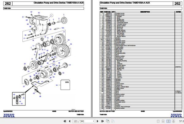 Volvo Penta Marine Diesel Engines TAMD103A Parts Catalog 2