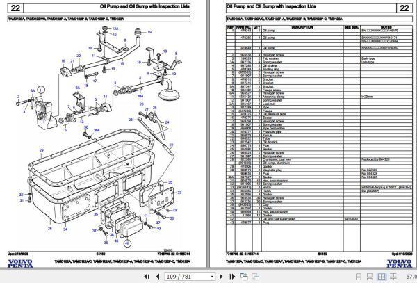 Volvo Penta Marine Diesel Engines TAMD122A to TMD122A Parts Catalog 2
